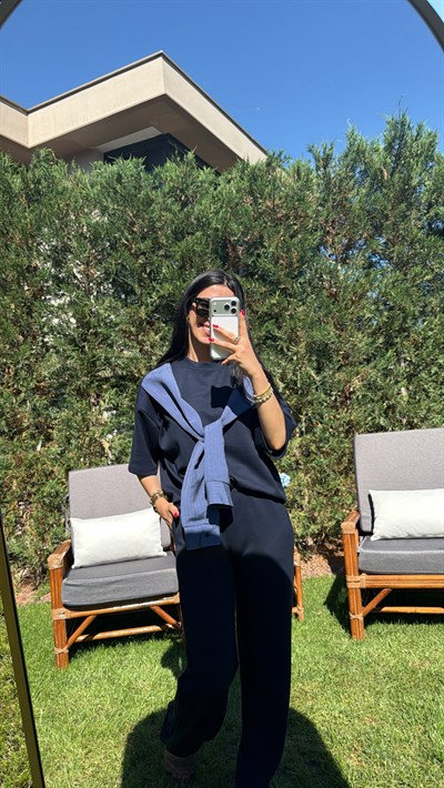 LACİ GÖMLEK KOLLU MODAL TAKIM