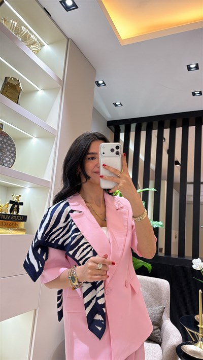 PEMBE KISA KOL CEKET TAKIM