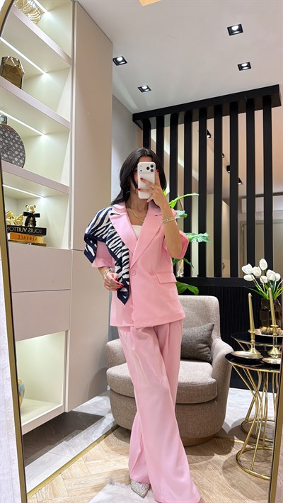 PEMBE KISA KOL CEKET TAKIM