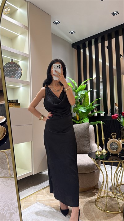 SATEN GOLD ELBİSE