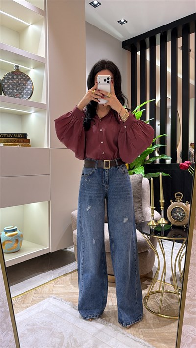 ULTRA WIDE LEG JEAN AÇIK MAVİ