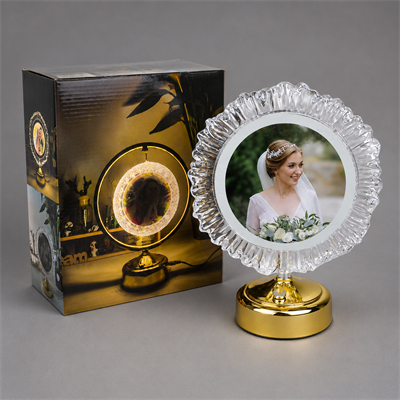 Kristal Yuvarlak Ledli Fotoğraf Çerçevesi - 20x26cm