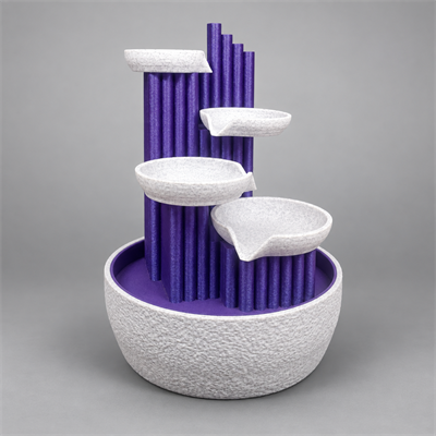 Modern Katlı Hazneli Kablolu 3D PLA Dekoratif Şelale