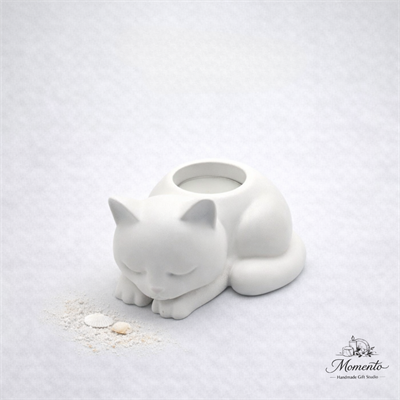 TAŞ DEKORATİF KEDİ MUMLUK