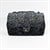 Siyah & Silver Reversible Sequin Rectangular Small Flap Çanta