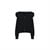 THE CANNES FUR HOOD CARDIGAN - BLACK