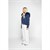 THE CANNES FUR HOOD CARDIGAN - ELECTRIC BLUE