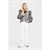 THE CANNES FUR HOOD CARDIGAN - GREY