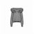 THE CANNES FUR HOOD CARDIGAN - GREY