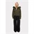 THE CANNES FUR HOOD CARDIGAN - KHAKI