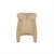 THE CANNES FUR HOOD CARDIGAN - TAN