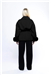 THE CHELSEA FUR CUFF SHORT COAT - BLACK
