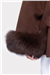 THE CHELSEA FUR CUFF SHORT COAT - BROWN