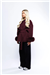 THE CHELSEA FUR CUFF SHORT COAT - BURGUNDY