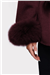 THE CHELSEA FUR CUFF SHORT COAT - BURGUNDY