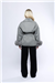 THE CHELSEA FUR CUFF SHORT COAT - GREY