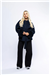 THE CHELSEA FUR CUFF SHORT COAT - NAVY