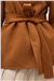 THE CHELSEA FUR CUFF SHORT COAT - TAN