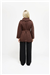 THE COMO FUR CUFF CARDIGAN - BROWN