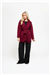 THE COMO FUR CUFF CARDIGAN - BURGUNDY