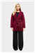 THE COMO FUR CUFF CARDIGAN - BURGUNDY