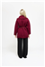 THE COMO FUR CUFF CARDIGAN - BURGUNDY