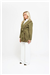THE COMO FUR CUFF CARDIGAN - OLIVE GREEN