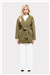 THE COMO FUR CUFF CARDIGAN - OLIVE GREEN
