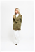THE COMO FUR CUFF CARDIGAN - OLIVE GREEN