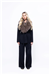 THE GROSVENOR FUR COLLAR COAT - BLACK