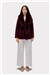 THE GROSVENOR FUR COLLAR COAT - BURGUNDY