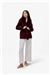 THE GROSVENOR FUR COLLAR COAT - BURGUNDY