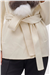 THE GROSVENOR FUR COLLAR COAT - CREAM