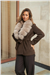 THE GROSVENOR FUR COLLAR COAT - TAUPE