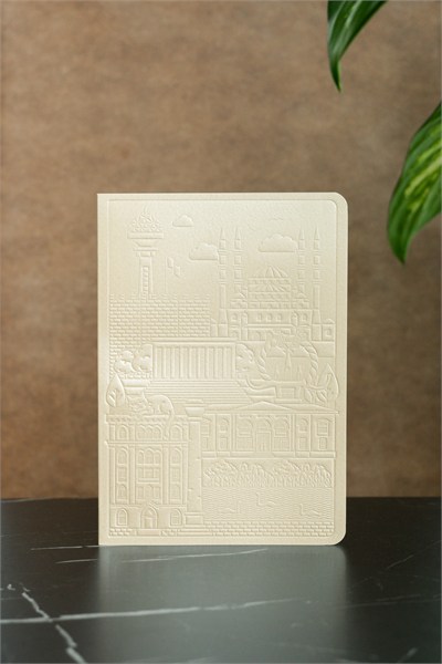 Ankara Defter - Metalik Krem