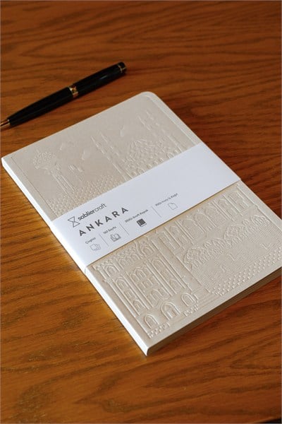 Ankara Defter - Metalik Krem