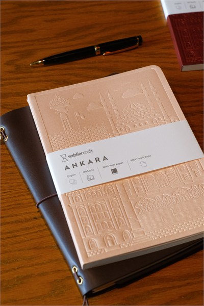 Ankara Defter - Metalik Şeftali Tüyü