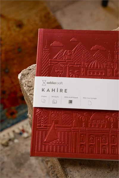 Kahire Defter - Metalik Bordo