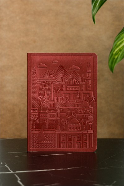 Kahire Defter - Metalik Bordo