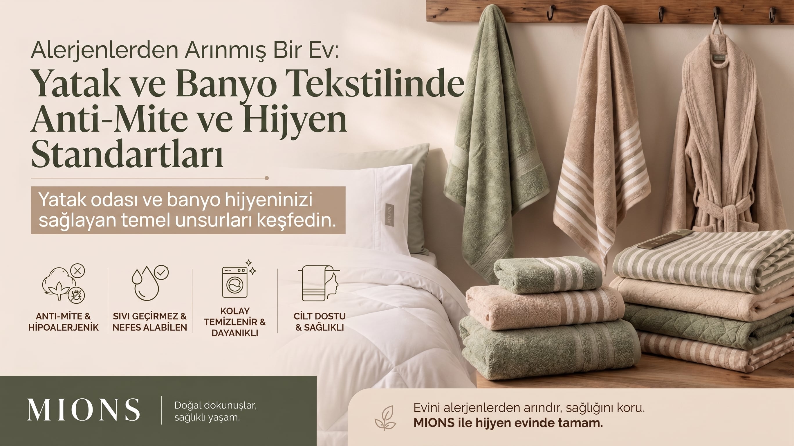 Alerjenlerden Arınmış Bir Ev: Yatak ve Banyo Tekstilinde Anti-Mite ve Hijyen Standartları