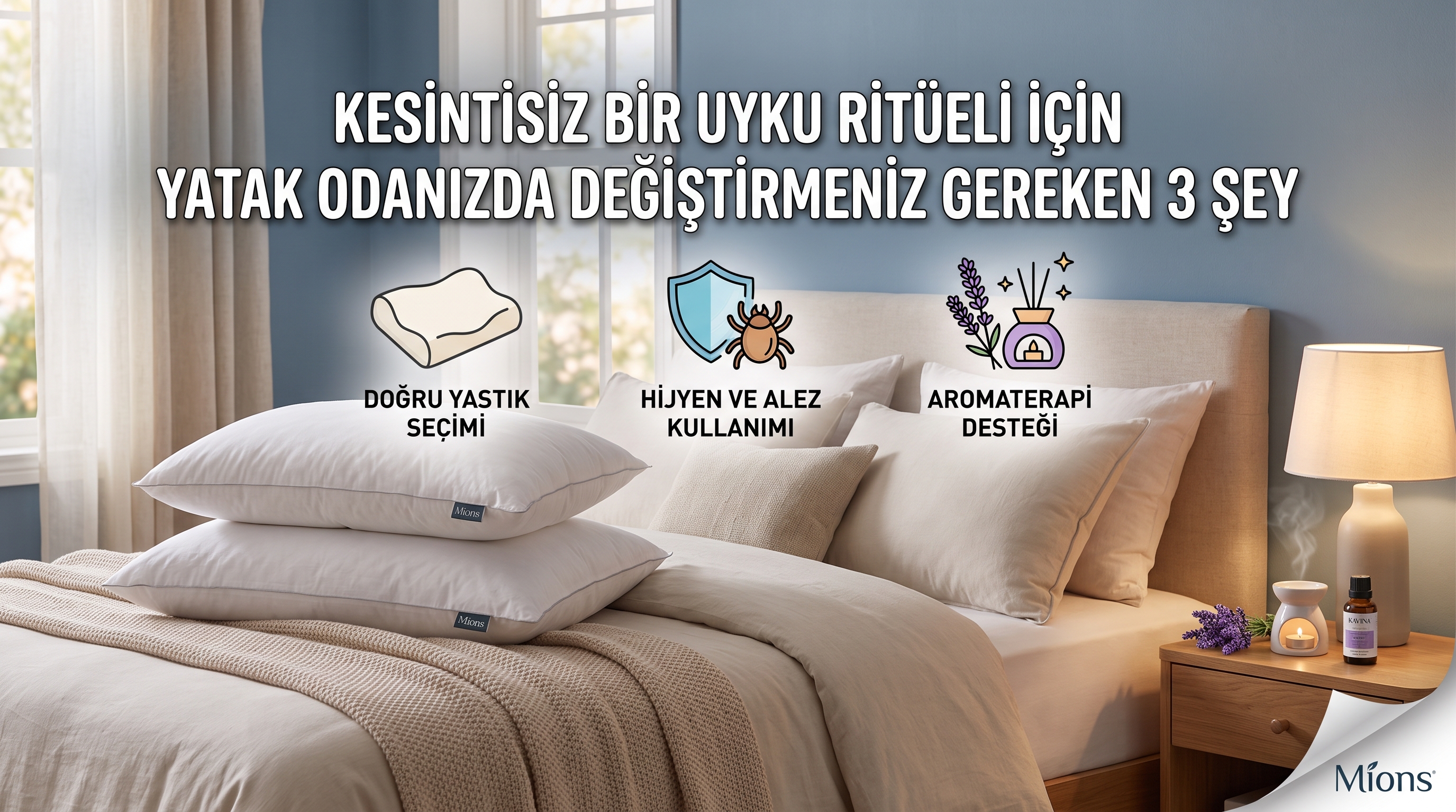 Kesintisiz Bir Uyku Ritüeli İçin Yatak Odanızda Değiştirmeniz Gereken 3 Şey