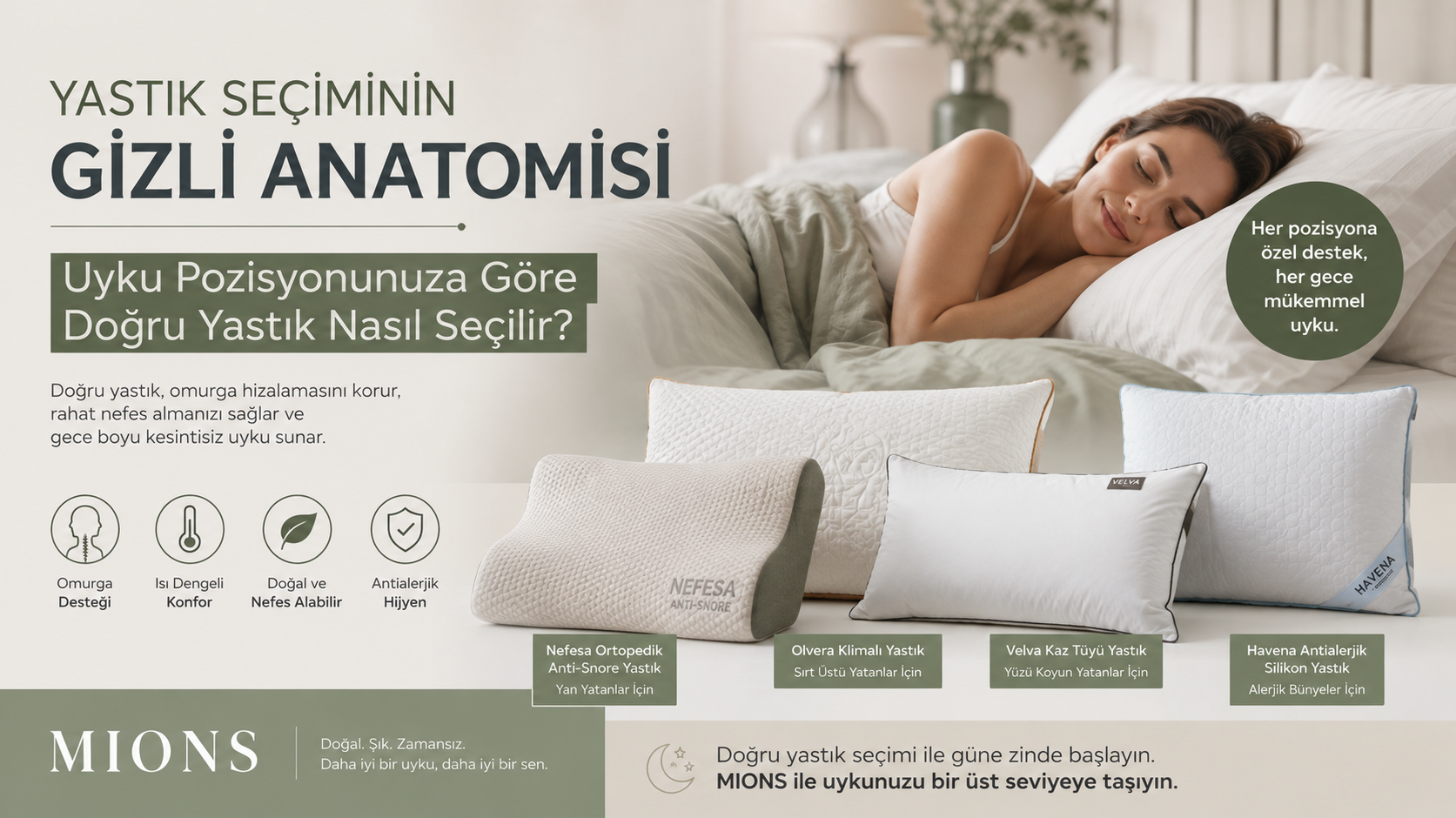 Yastık Seçiminin Gizli Anatomisi: Uyku Pozisyonunuza Göre Doğru Yastık Nasıl Seçilir?