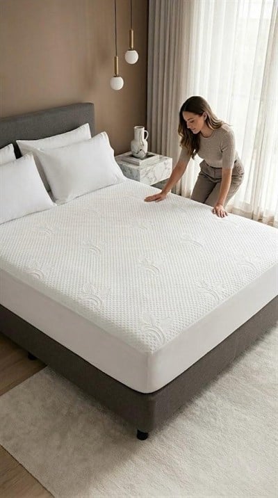 Orla Bambu Sıvı Geçirmez Ultra Sessiz Yatak Koruyucu Alez - 160x200x35