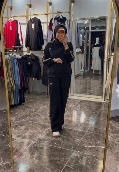 7348 SİYAH EŞOFMAN TAKIM