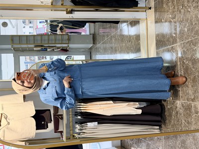 7427 Etekli Kot Takım | Mavi