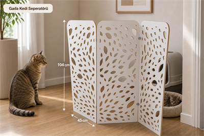 Gada Kedi Seperatörü  S-1 Beyaz Renkte 3 Kanatlı  