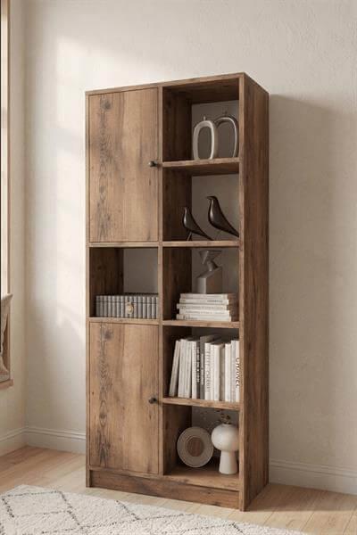 Linea Kitaplık Kapaklı 8 Raf