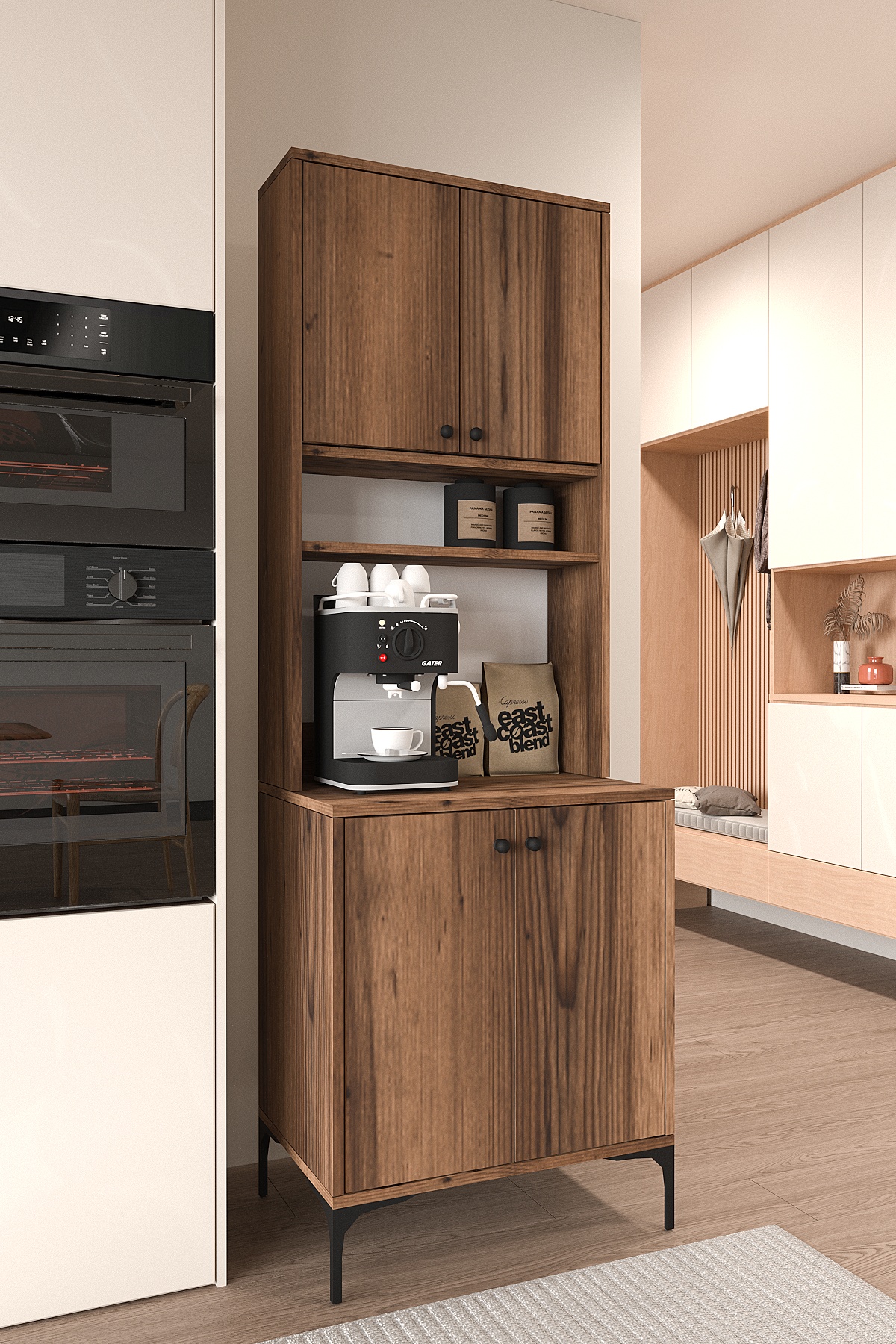Kahve köşesi modelleri,evde kahve köşesi tasarımı,Gani Home,modern mobilya,kahve istasyonu.