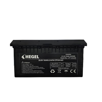 HEGEL LİFEPO4 LİTYUM AKÜ 25.6V 150AH 3840Wh BLUETOOTH'LU