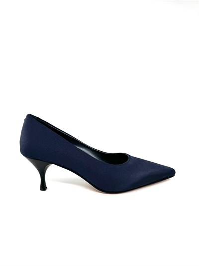  Saten Siyah İçi Deri Stiletto